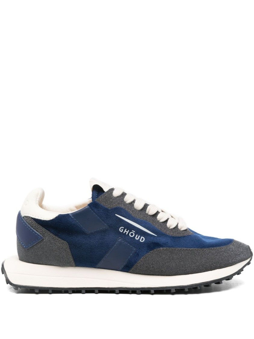 Ghoud Blue And Dark Grey Panel Sneakers