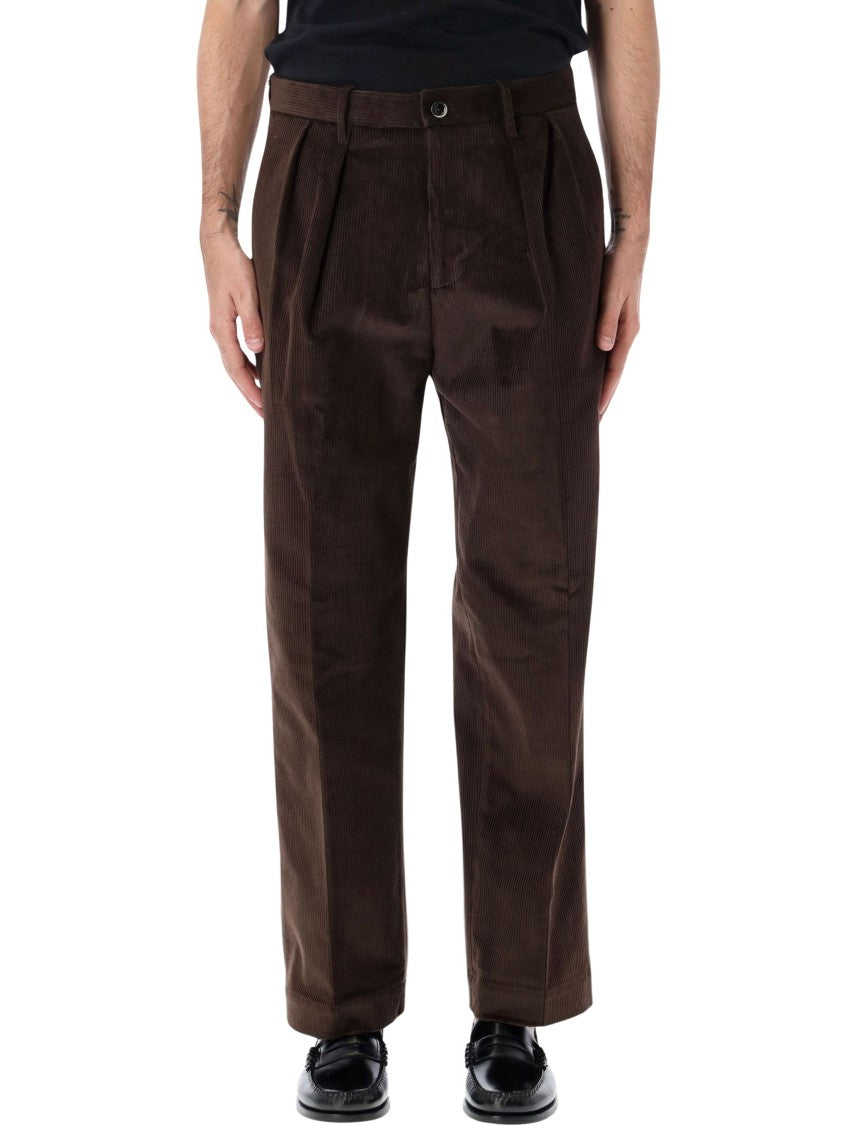 Nine In The Morning Kai Brown Corduroy Tapered Casual Pants