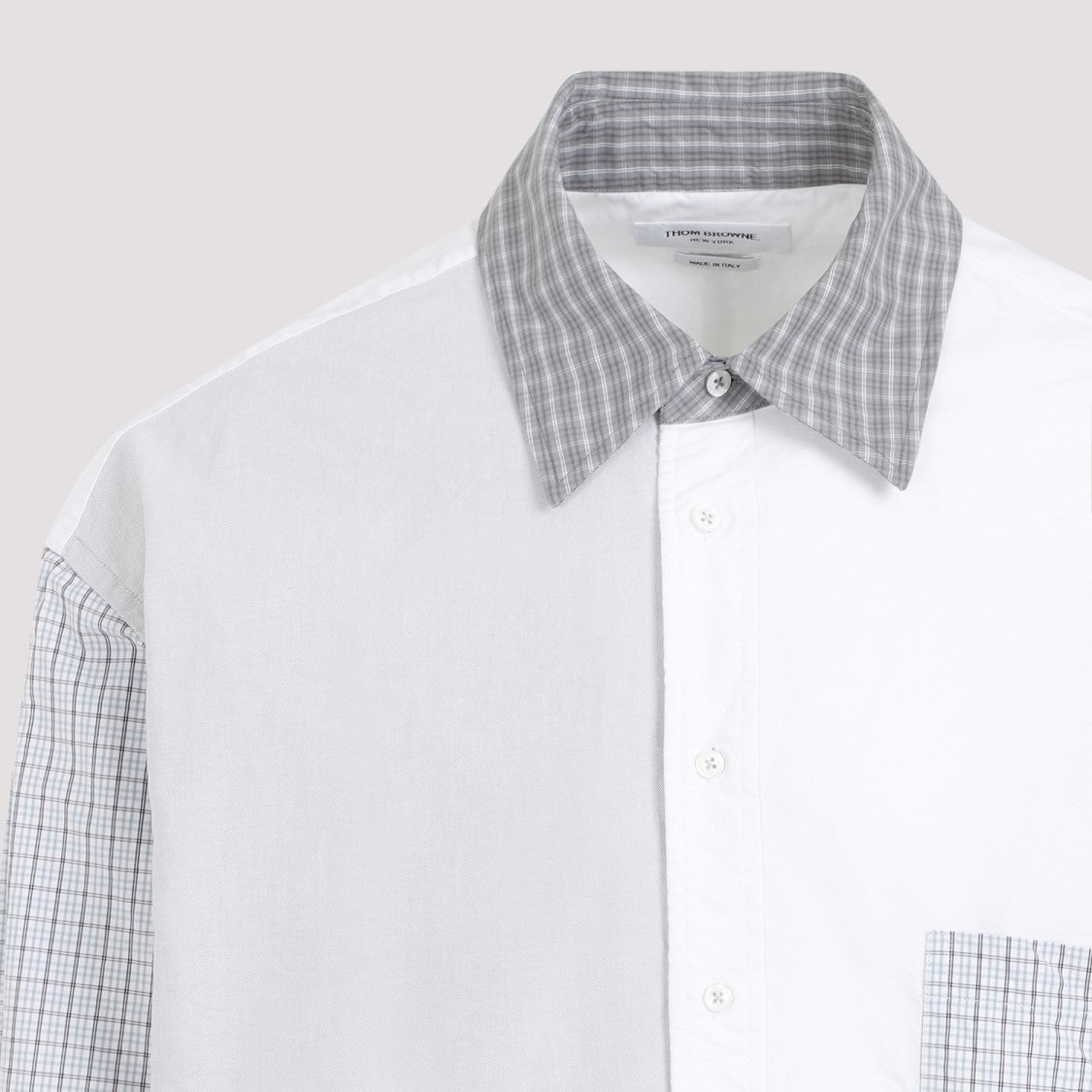 Thom Browne White Cotton Funmix Oversized Long Sleeve Shirt