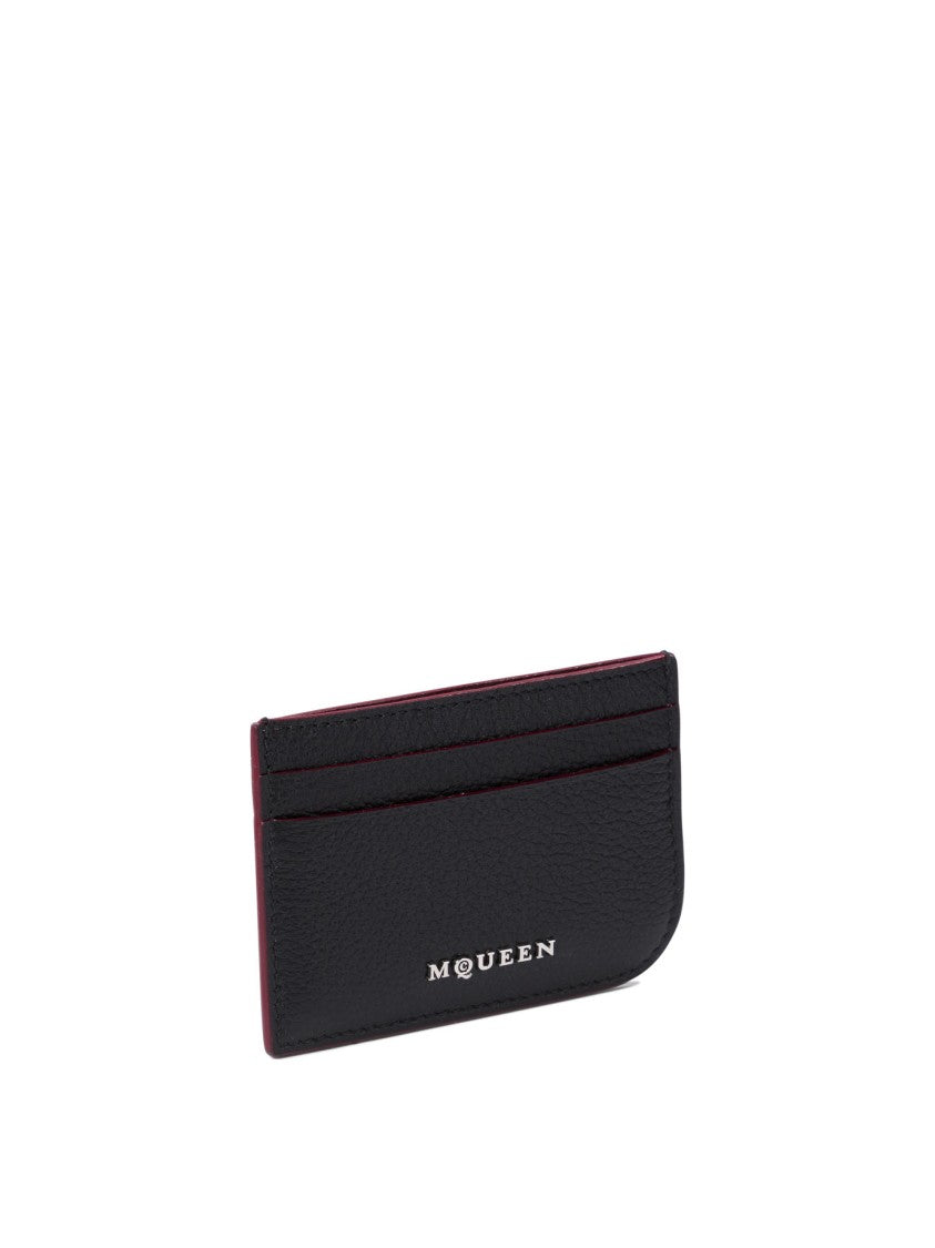 Alexander Mcqueen Black Leather Wallet By Alexander Mcqueen