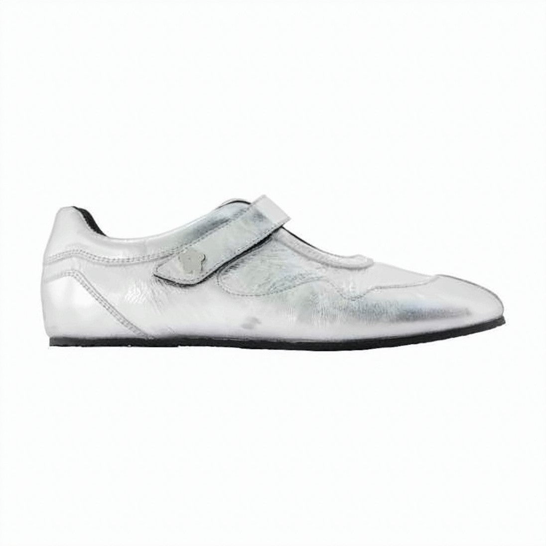 Cecilie Bahnsen Metallic Finish Wide Strap Calf Leather Sneakers