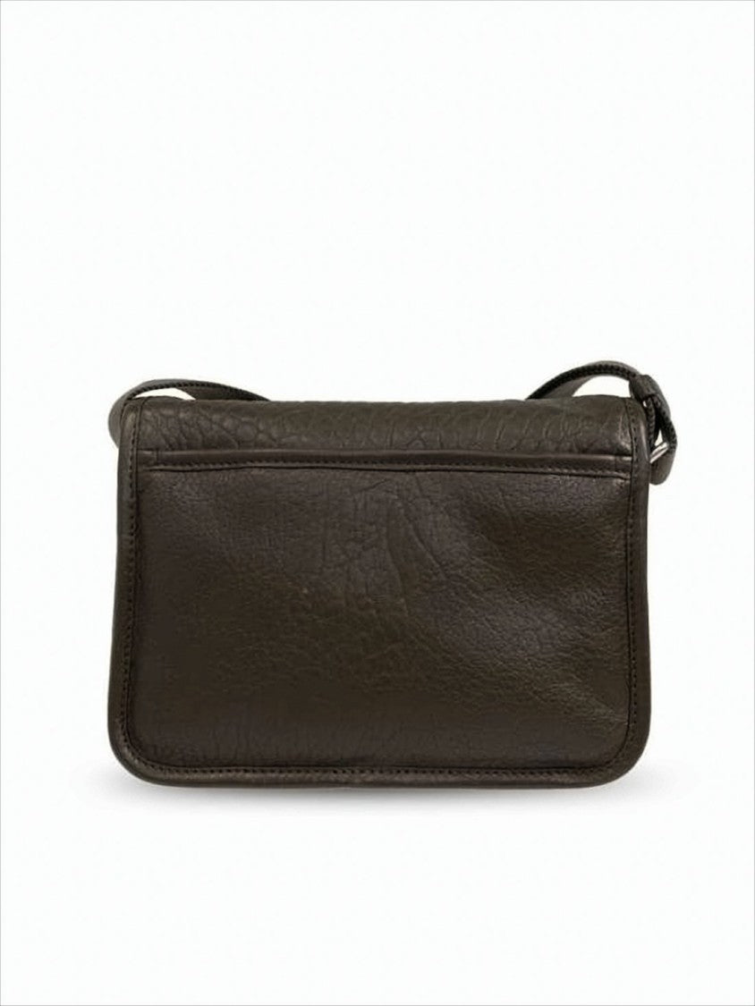 Saint Laurent Textured Lambskin Crossbody Bag With Metallic Logo Emblem