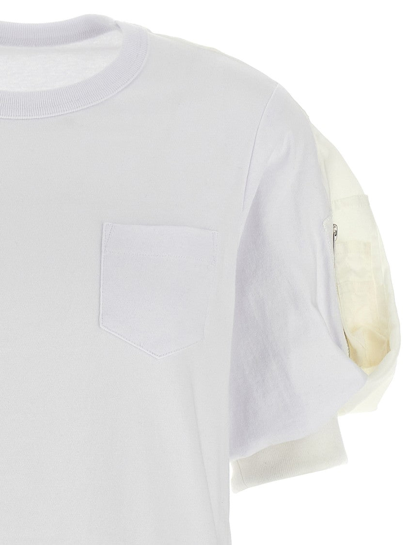 Sacai Balloon Sleeve Cotton T-Shirt With Unique Silhouette