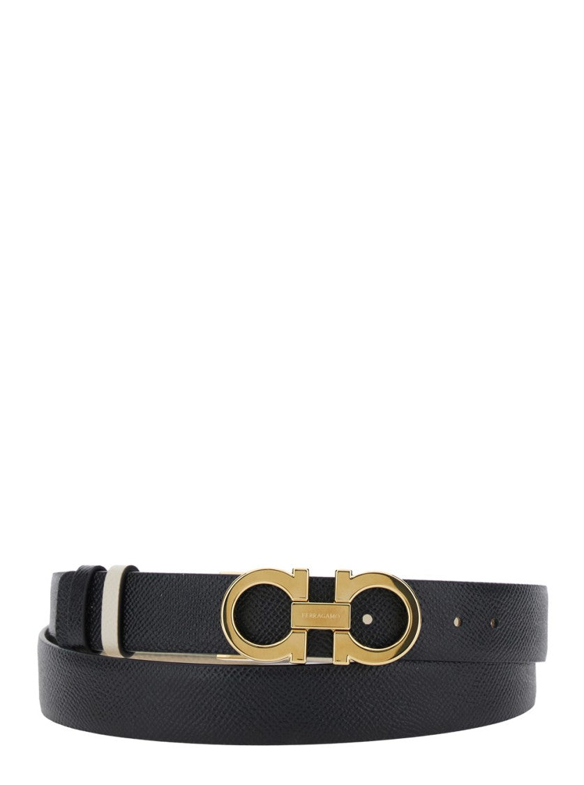 Salvatore Ferragamo Dual-Tone Calf Leather Belt
