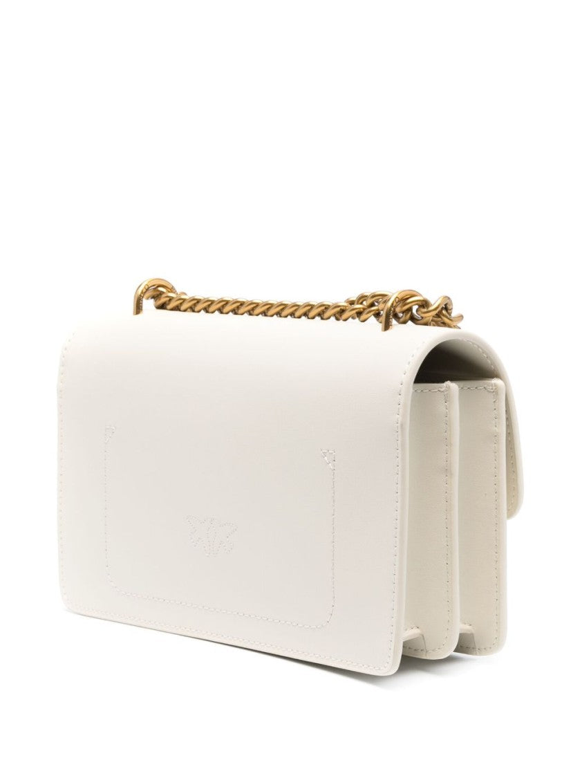 Pinko Structured White Handbag
