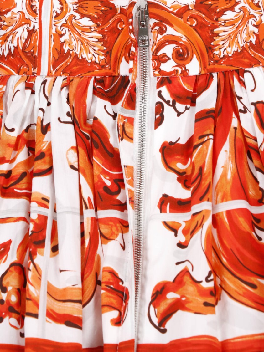 Dolce & Gabbana Multicolor Majolica Printed Mini Skirt