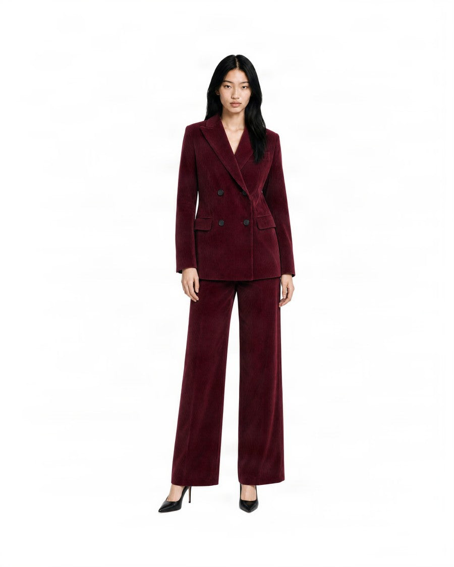 Max Mara Wide-Leg Pure Cotton Velvet Trousers