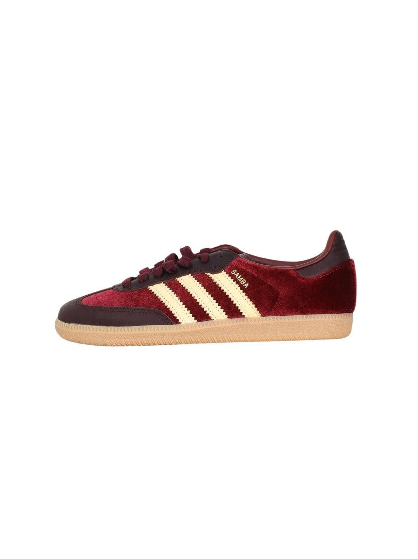 Adidas Red Polyester-Blend Velvet Sneakers