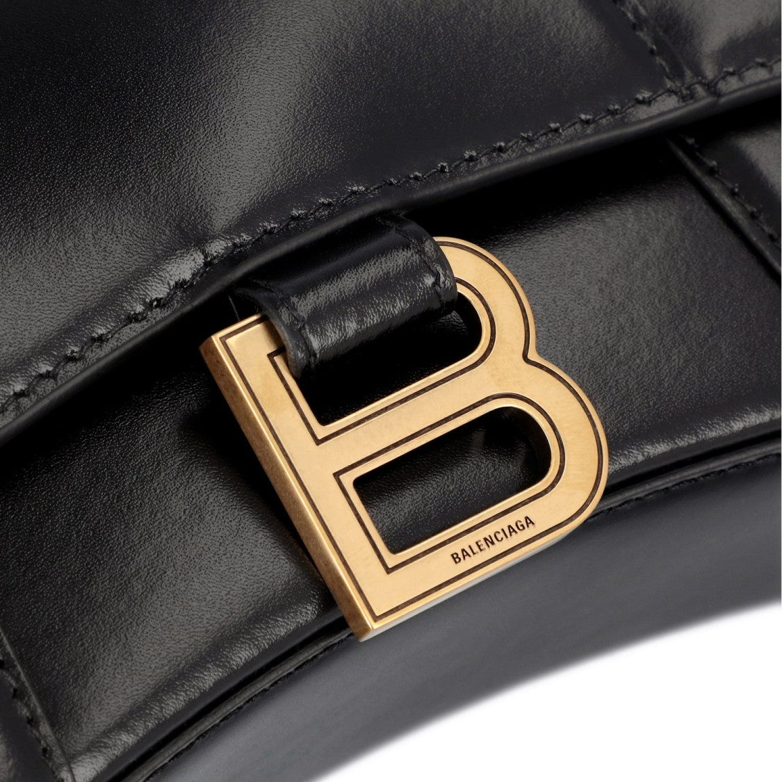 Balenciaga Black Hourglass Xs Handbag