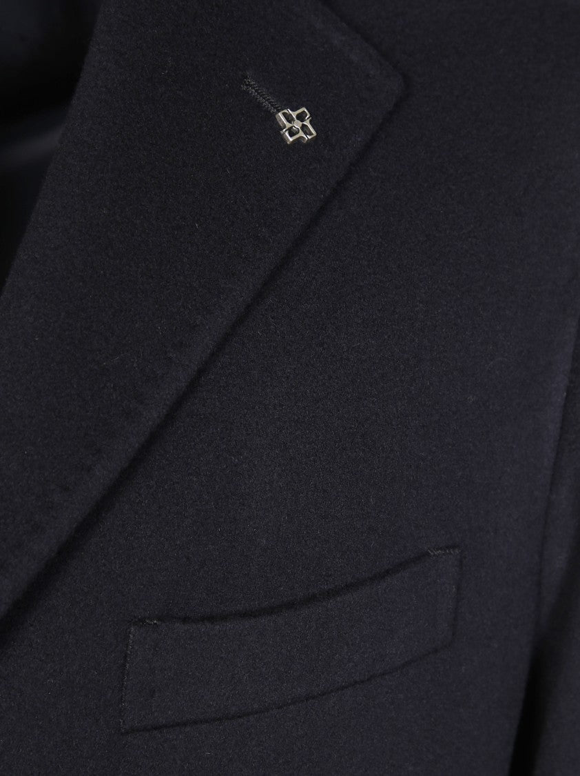 Tagliatore Single-Breasted Wool Chacemire Coat