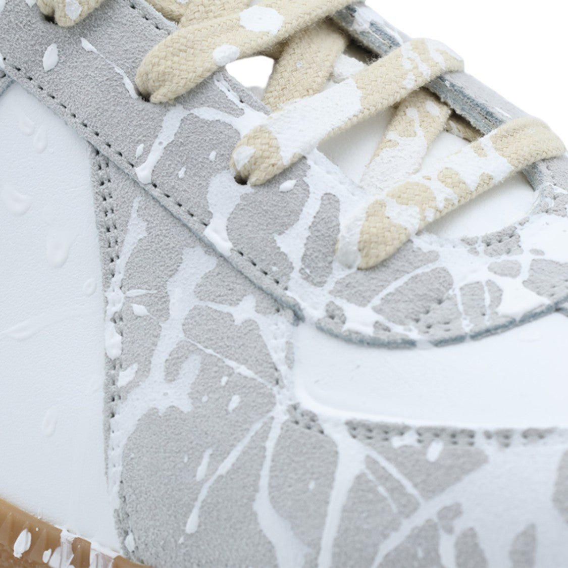 Maison Margiela Low-Top Sneakers With Artistic White Paint Splatter