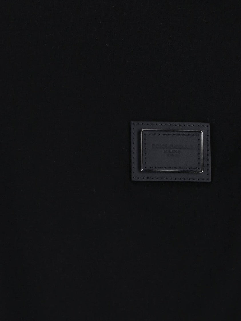 Dolce & Gabbana Classic Crew Neck T-Shirt With Metal Logo Tag