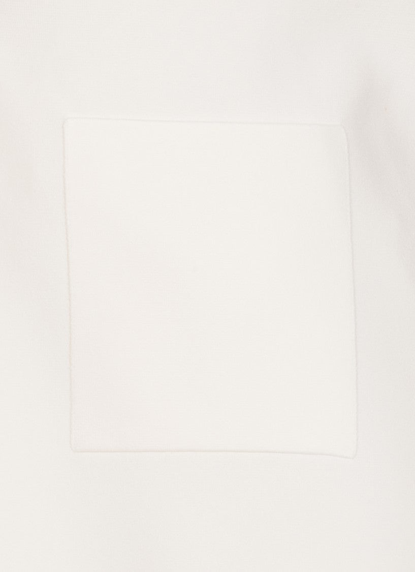 D. Exterior White Viscose Blazer