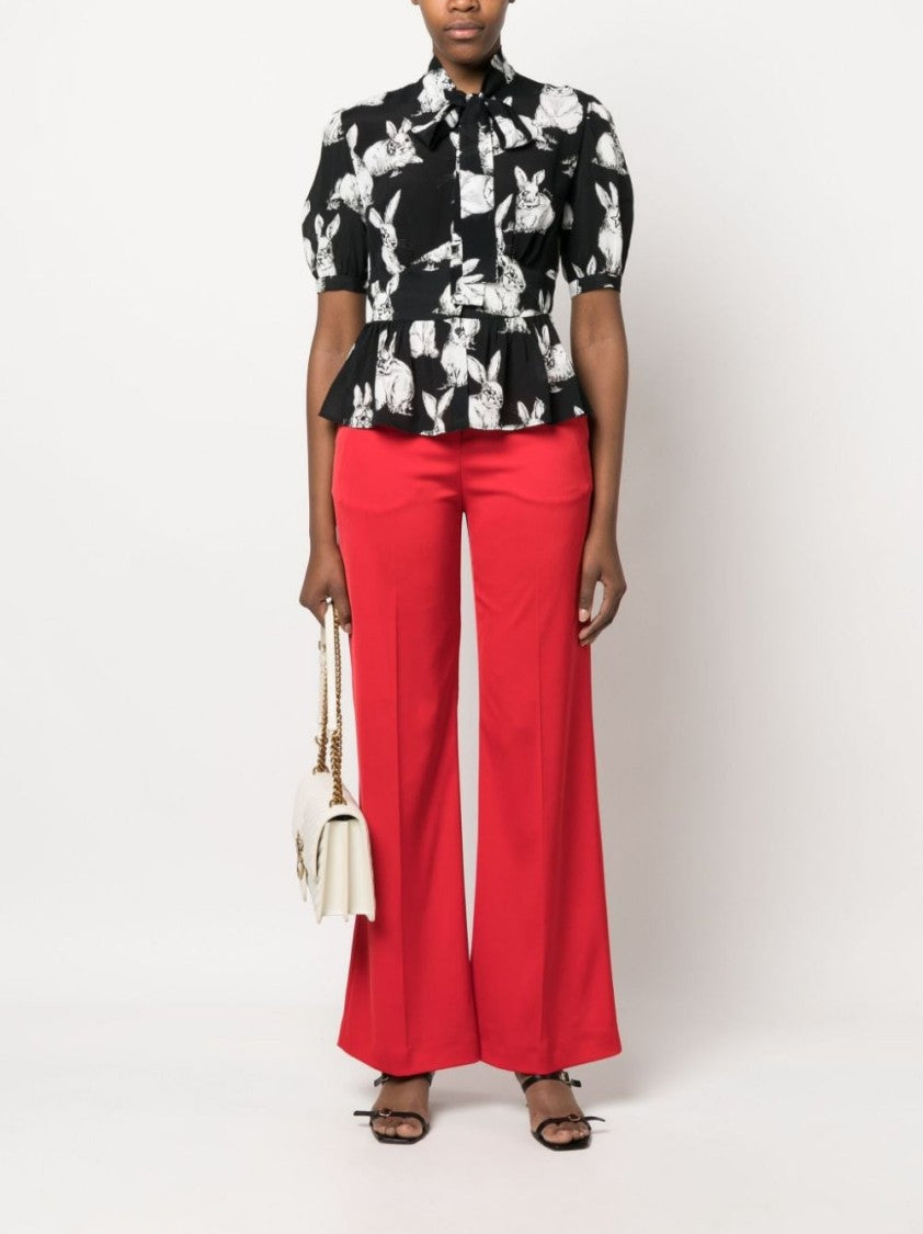 Pinko Red Flared Trousers