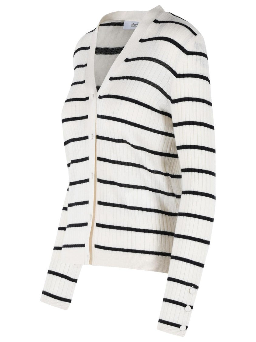 Max Mara 'Pedale' Cashmere And Cream Silk Cardigan