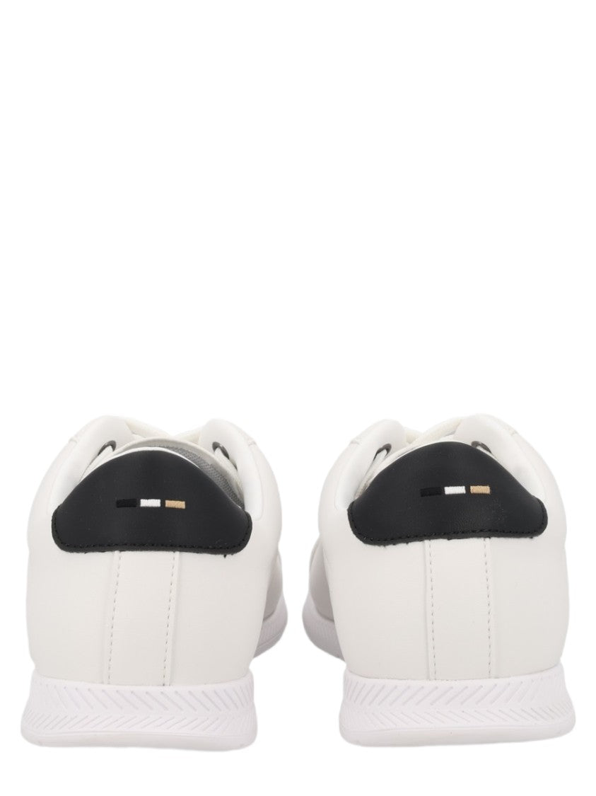 Boss Nitan Minimalist White Polyester Sneakers