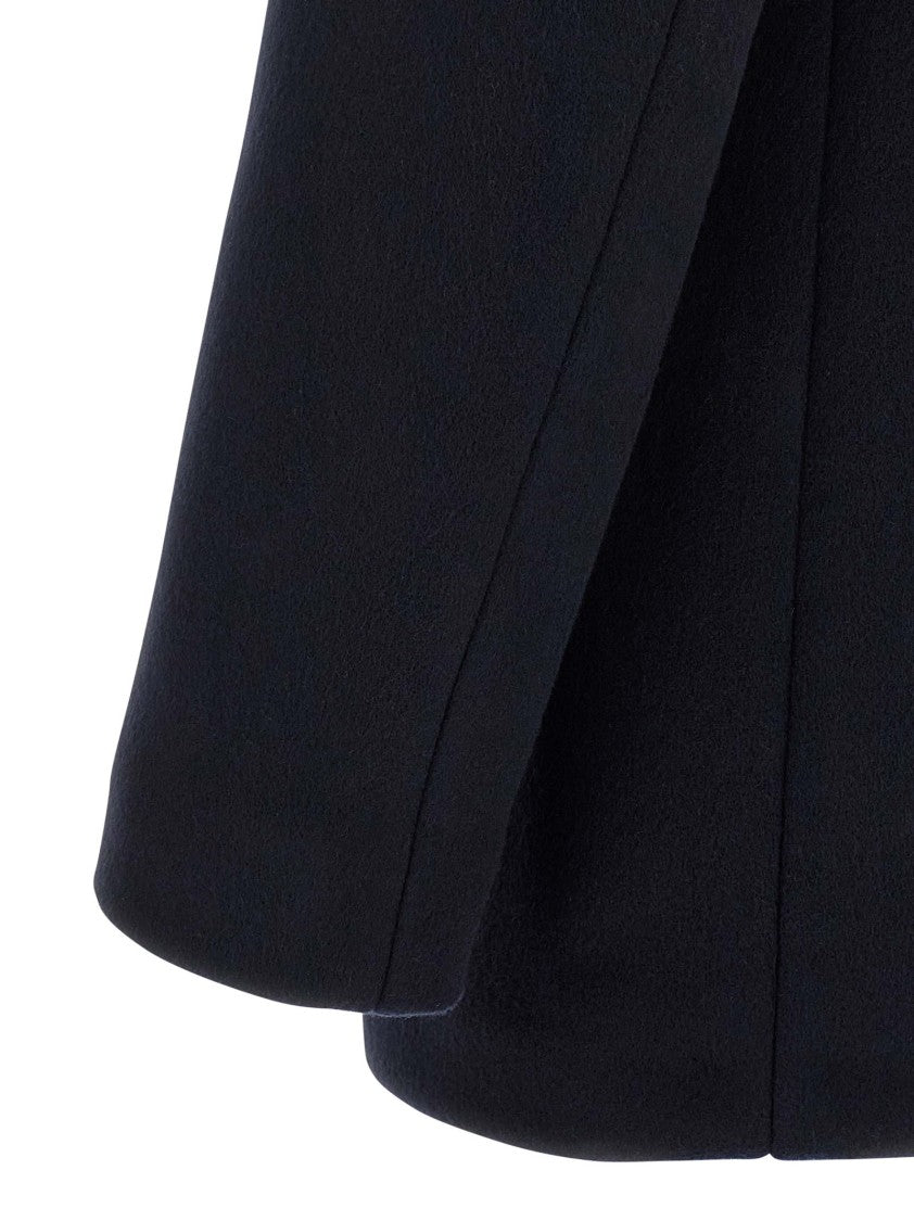 Givenchy Double-Breasted Wool Caban With Gold Logo Detail