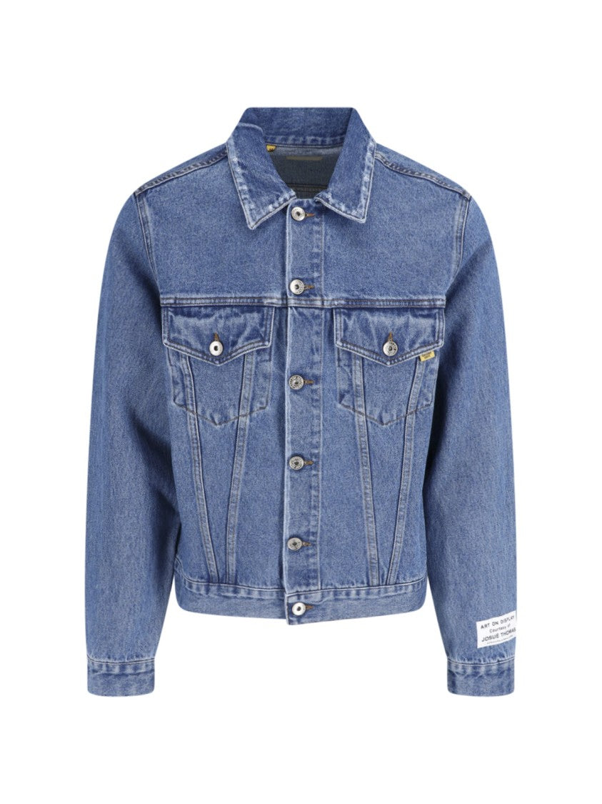 Gallery Dept. Blue Worn-Wash Logo Denim Jacket