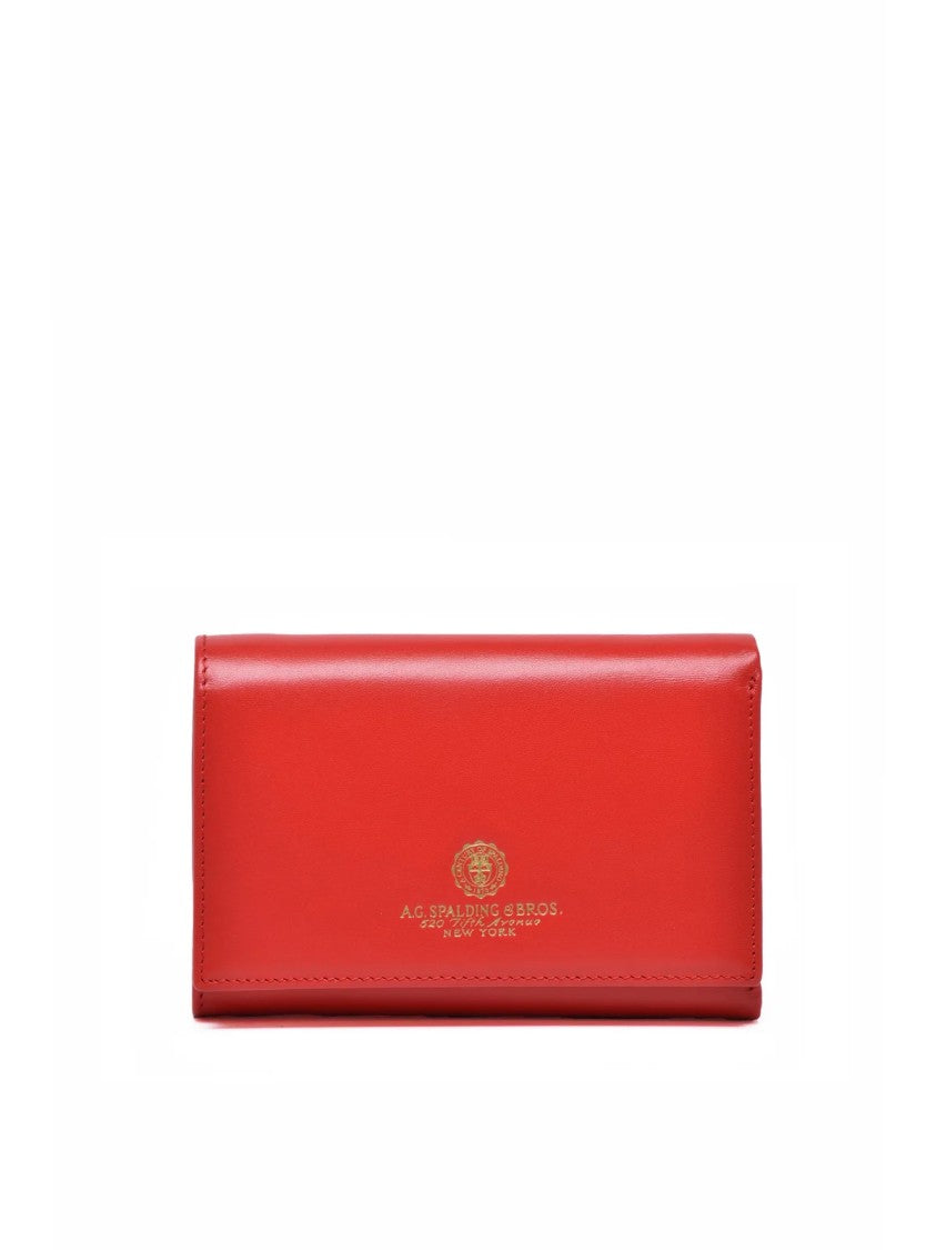 A. G. Spalding & Bros. Red Smooth Embossed Leather Wallet