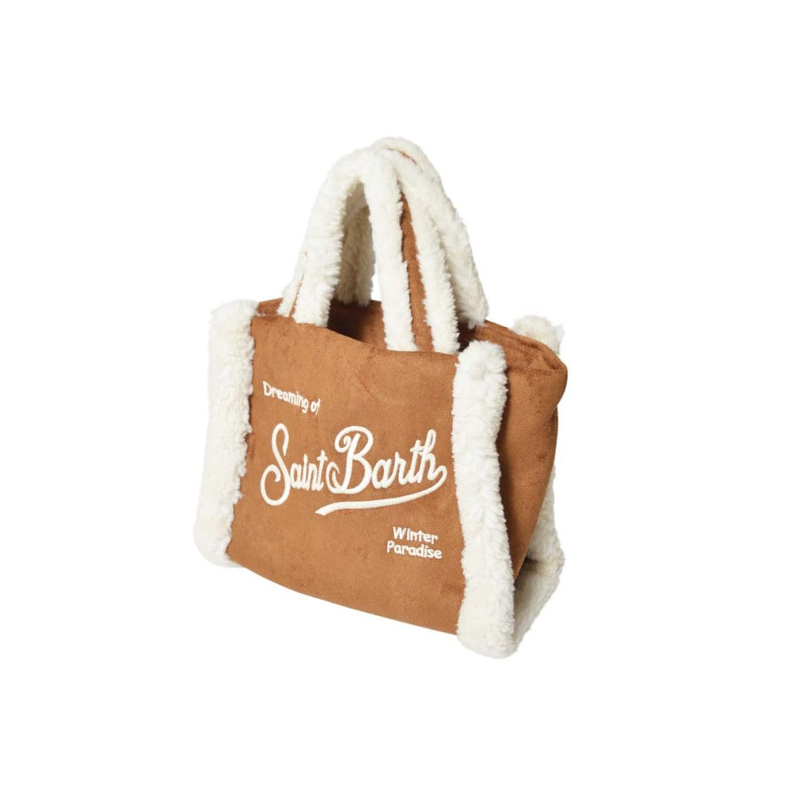 Mc2 Saint Barth Camel Leather Handbag With Structured Silhouette