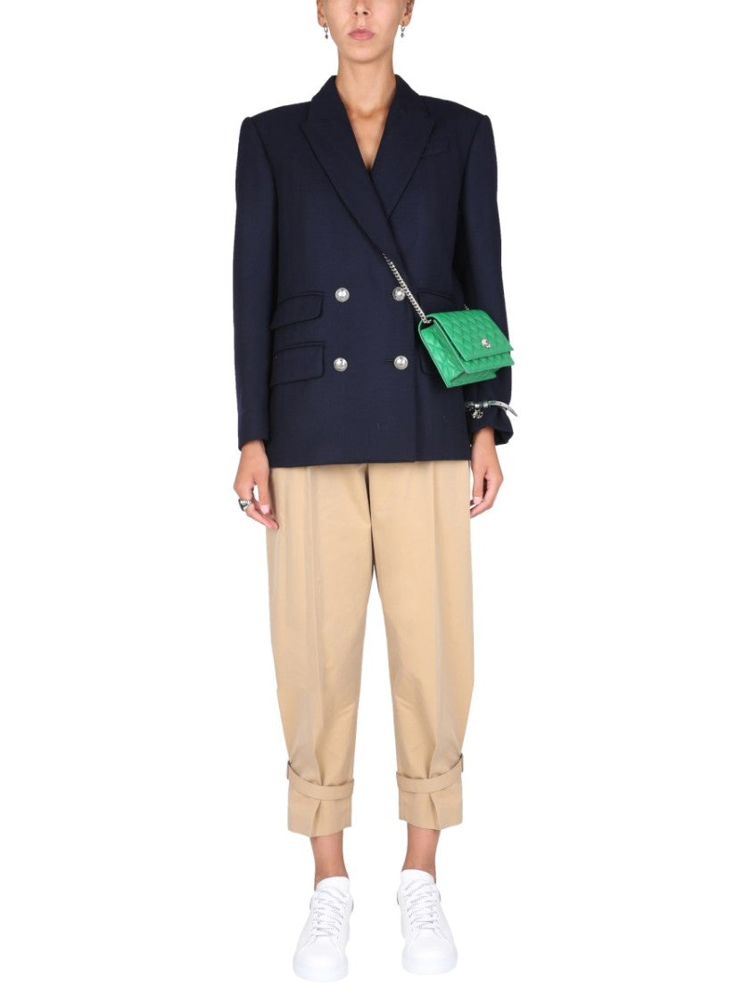 Alexander Mcqueen Structured Double-Breasted Jacket With Tailored Fit