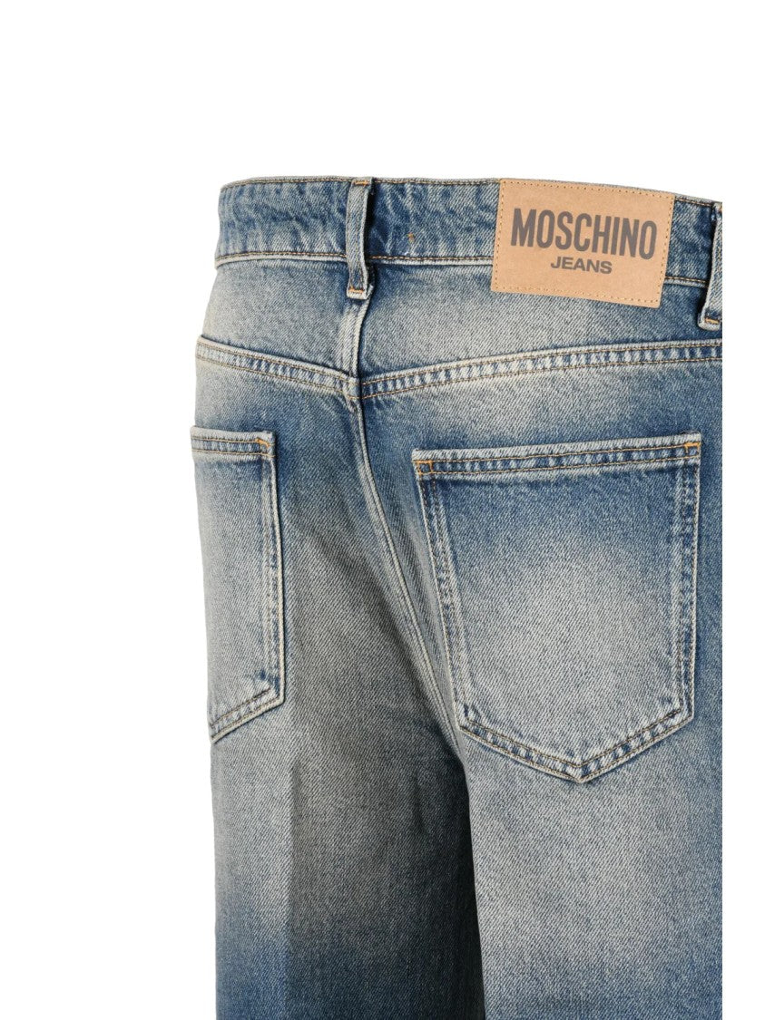 Mo5ch1no Jeans Boot Cut Low Rise Denim Jeans With Retro Flair