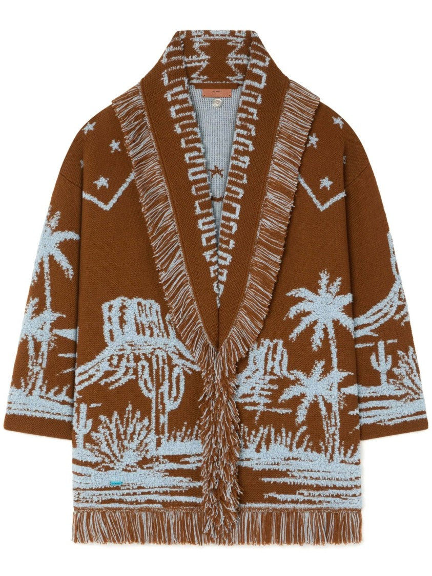 Alanui Canyon Spirit Desert Pattern Cashmere Cardigan