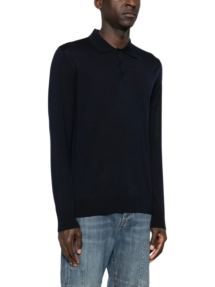 Golden Goose Golden Virgin Wool Knit Polo Shirt
