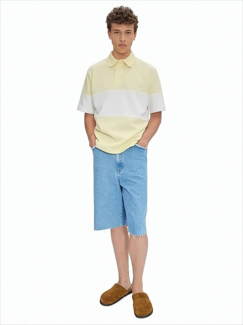 A.P.C. Light Blue Denim Shorts