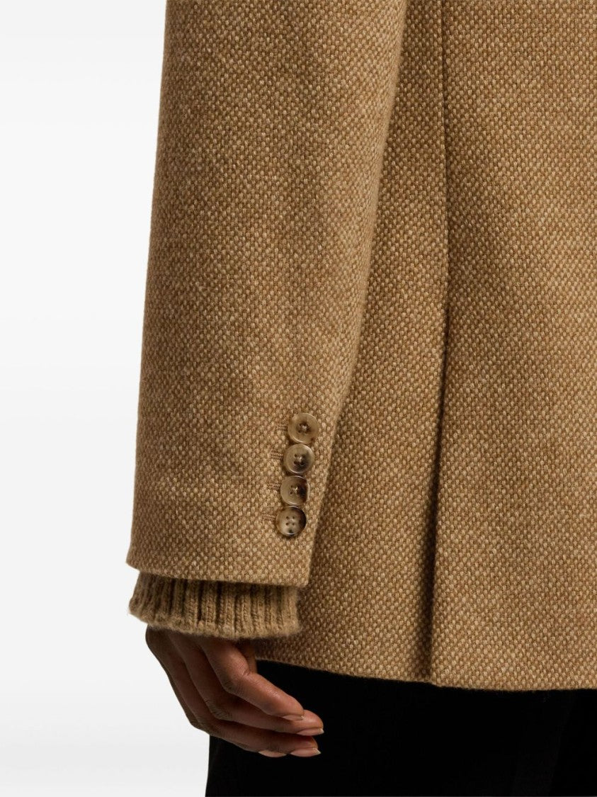 Polo Ralph Lauren Slim Fit Single-Breasted Blazer In Basket Weave Tweed