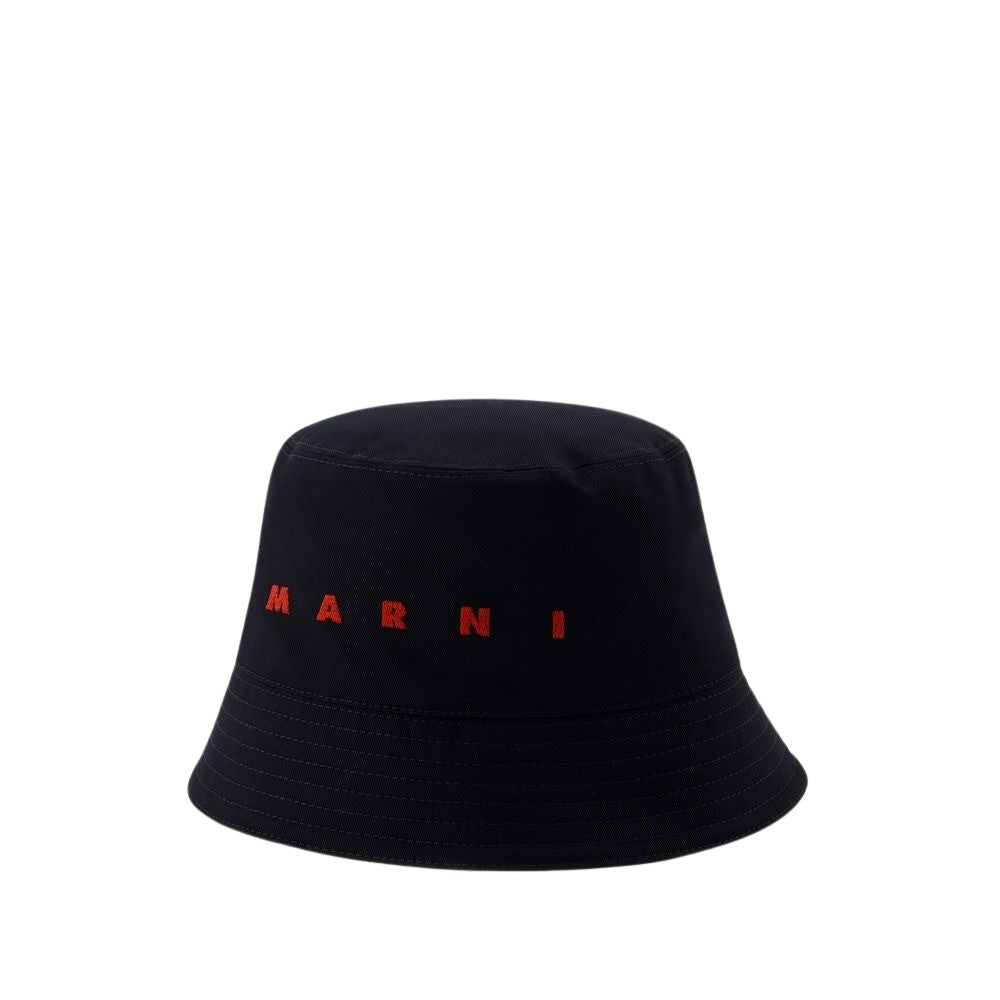 Marni Bucket Hat - Cotton - Black