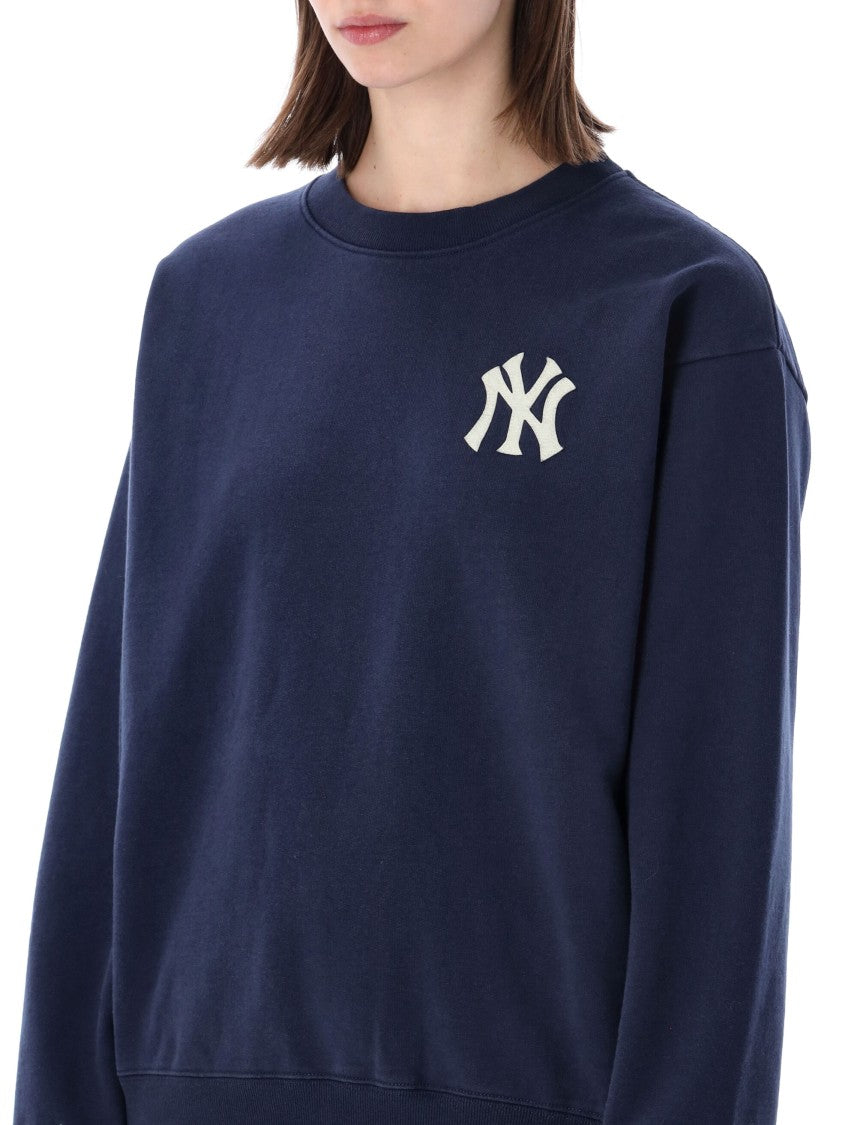 Sporty And Rich Yankees Patch Pre-Shrunk Cotton Sweatshirt
