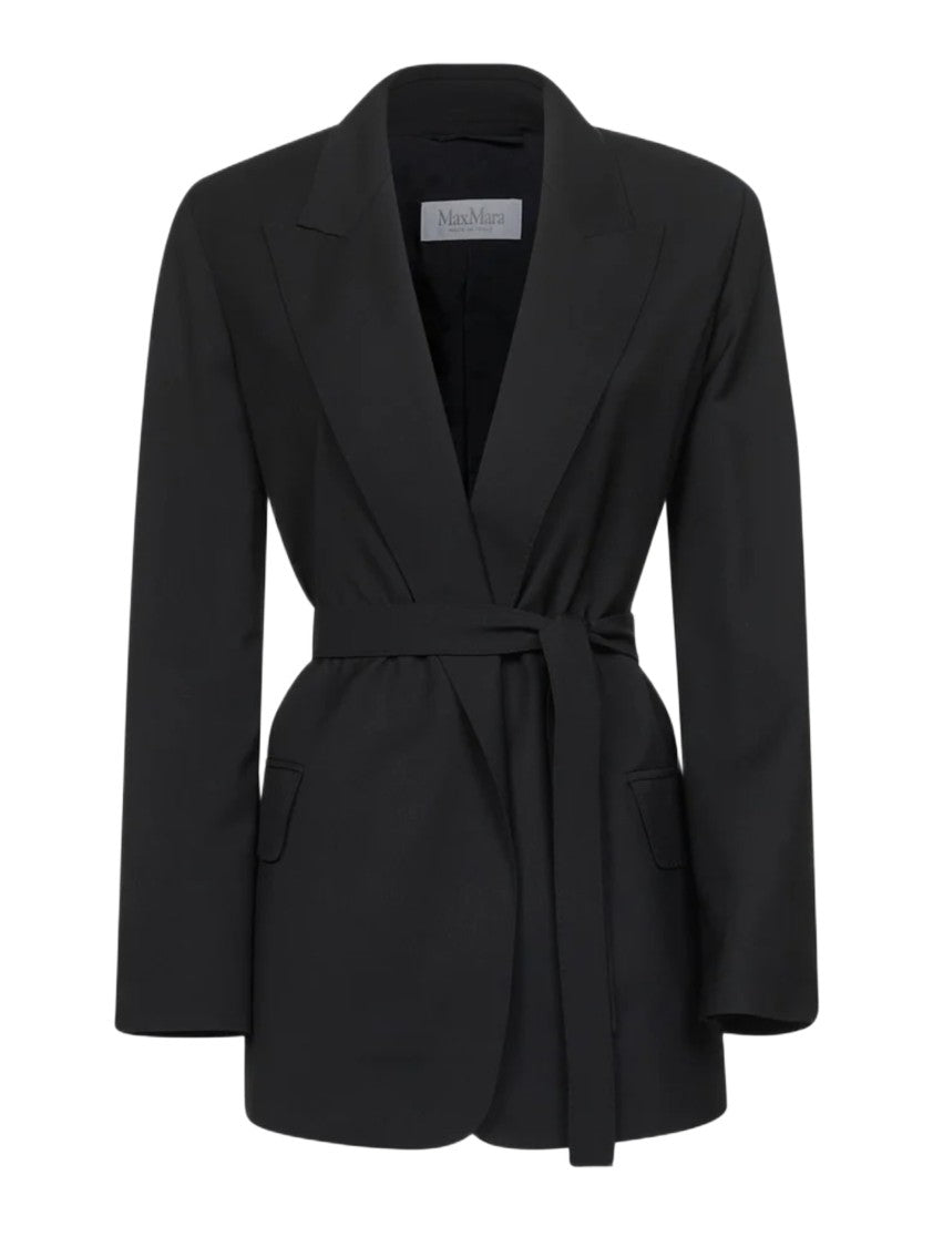 Max Mara Black Tailored Blazer With Pointed Lapel