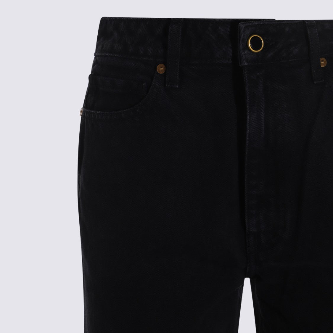 Khaite High-Waisted Straight-Leg Jeans With Minimalist Design