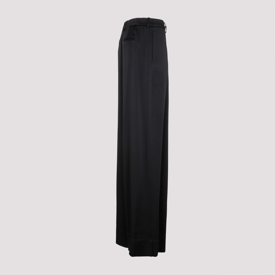 Saint Laurent Black Acetate Loose Fit Pants