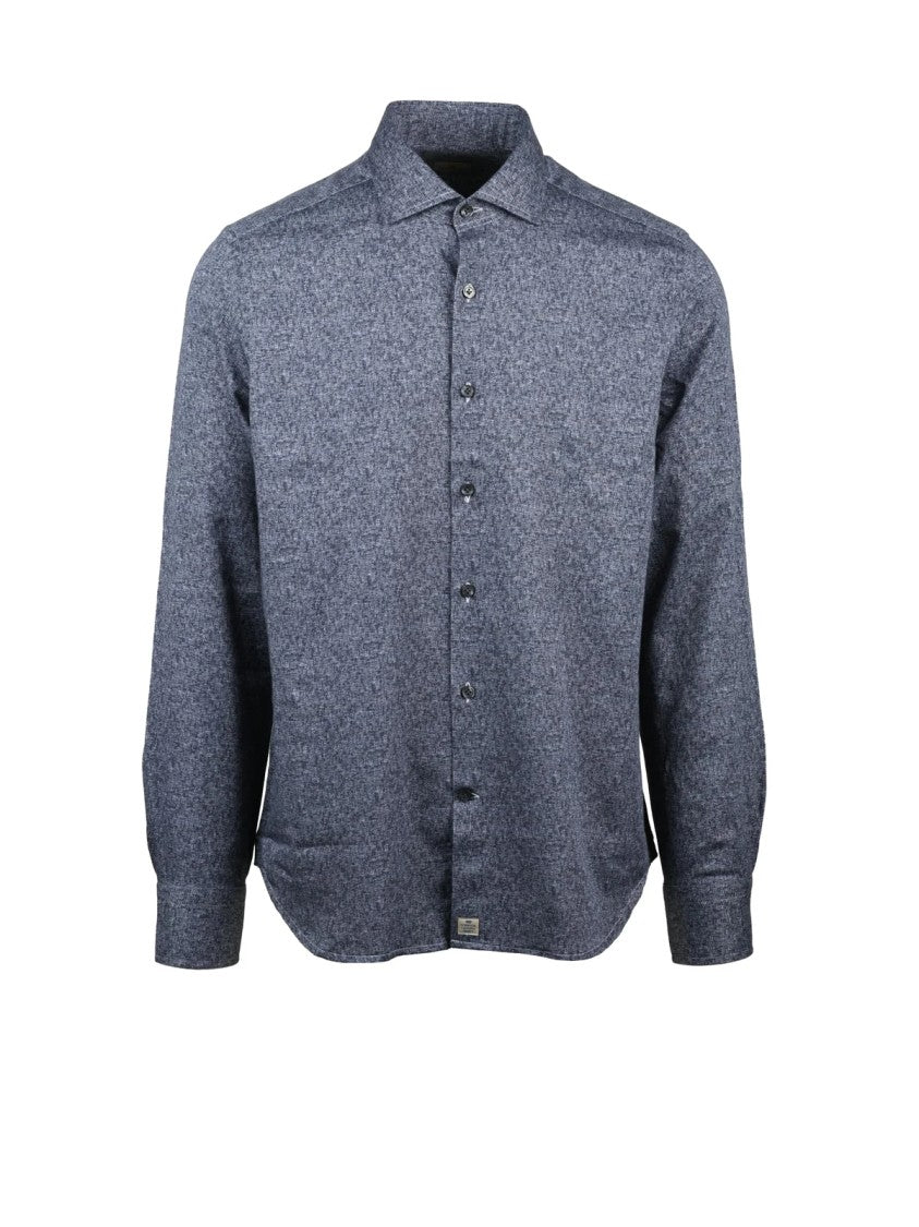 Sonrisa Textured Heathered Cotton Shirt With Classic Button-Up Design