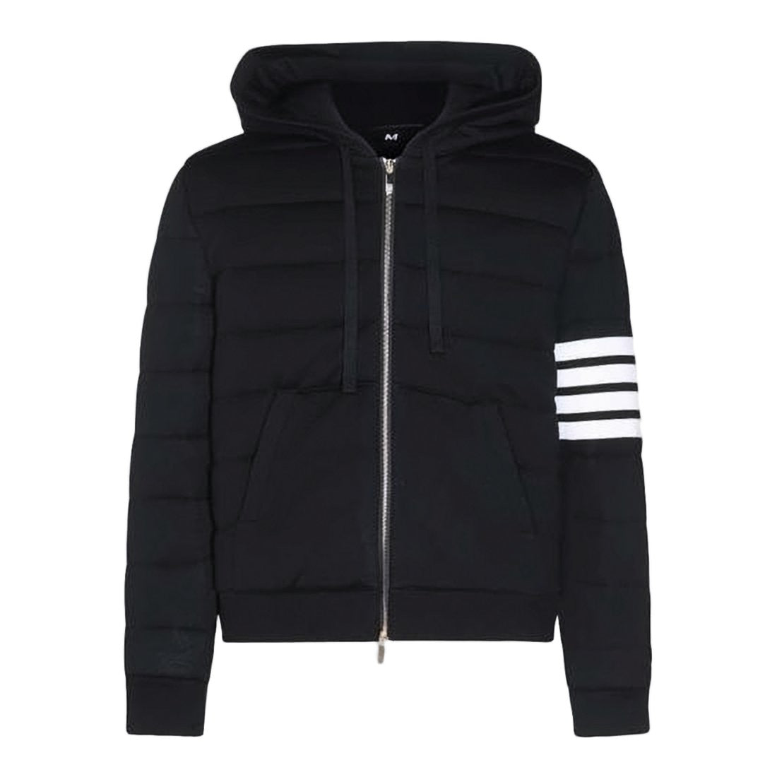 Thom Browne Hooded Padded Jacket With Horizontal Quilting