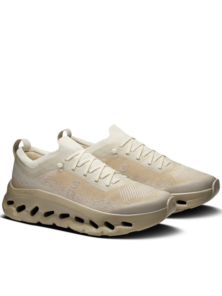 On Beige Cloudtilt Mo Breathable Mesh Running Sneakers