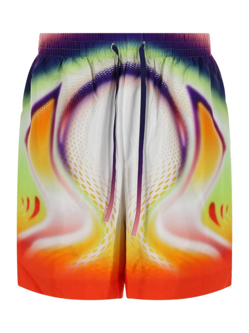Casablanca Silk Gradient Drawstring Casual Shorts