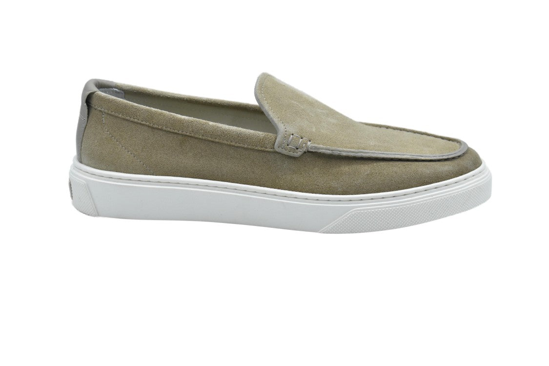 Woolrich Beige Slip-On Low Shoes With Soft Suede Finish