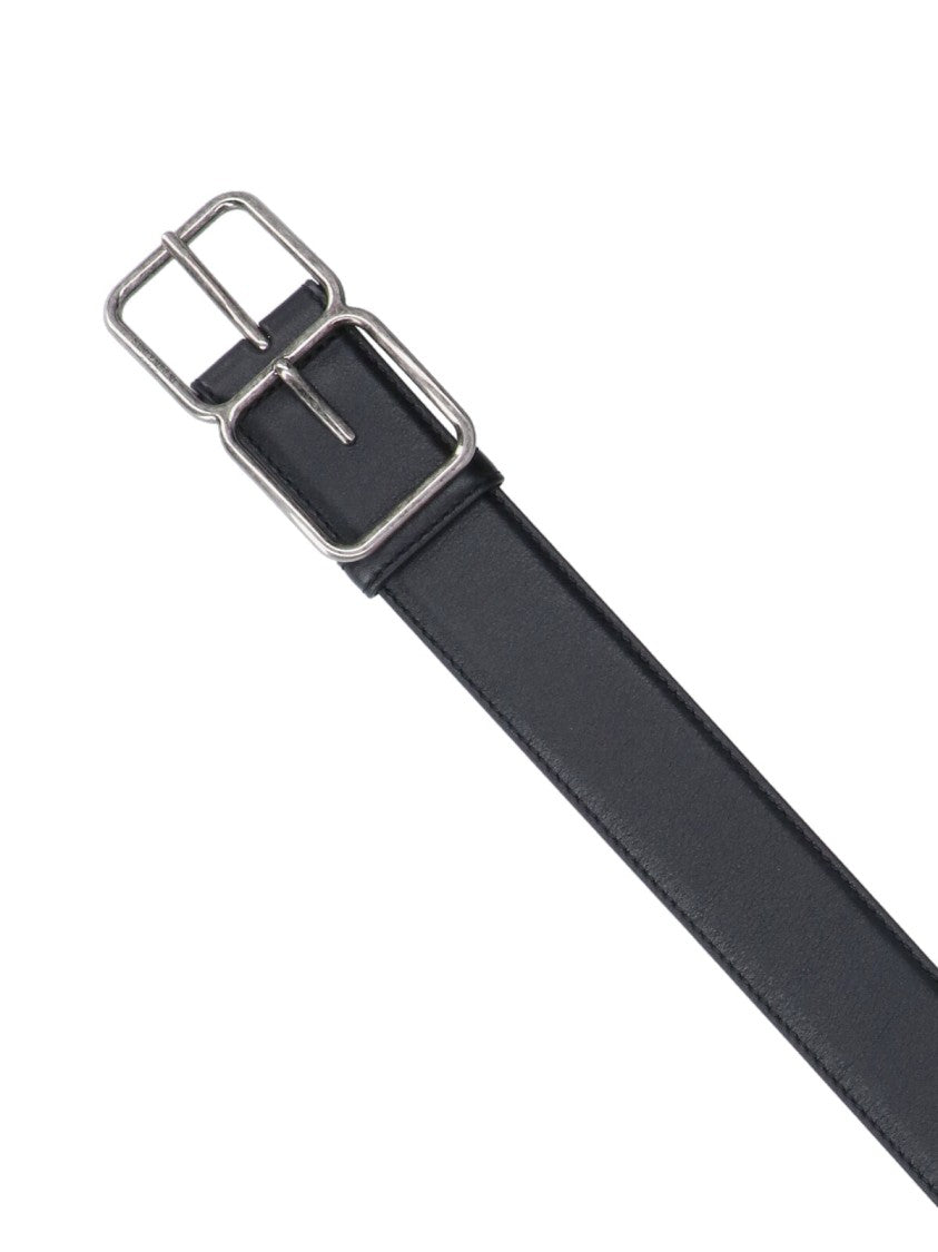 Saint Laurent Double Buckle Belt – Black