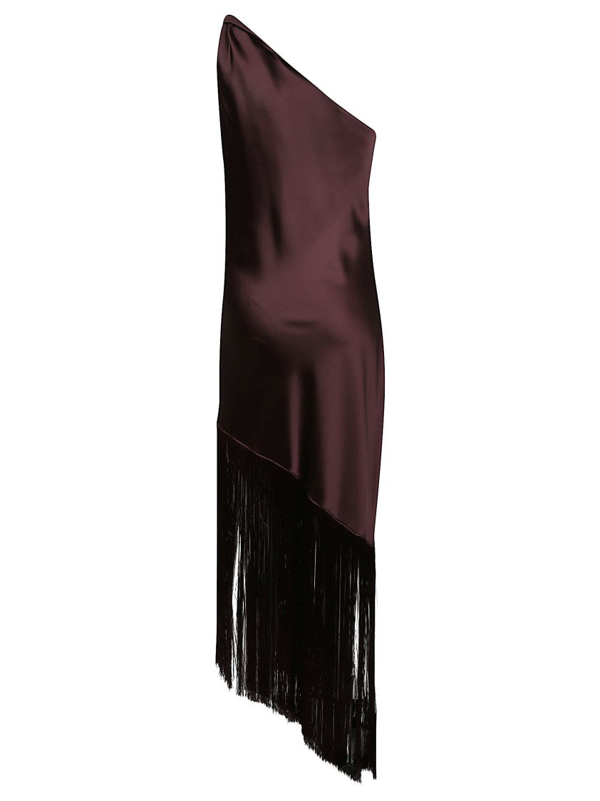 Pinko Kiwi One Shoulder Stretch Polyester Maxi Dress