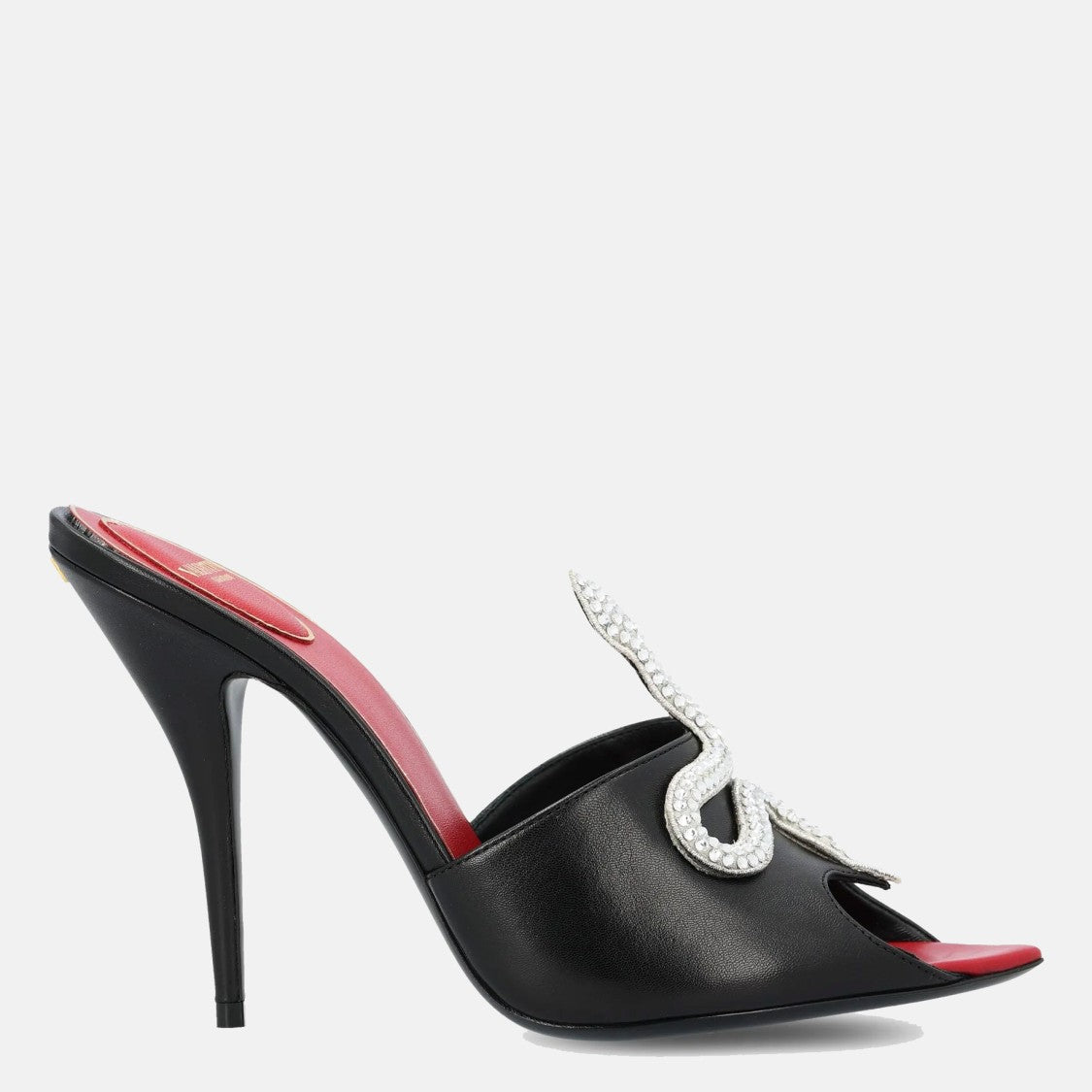 Valentino Garavani Black Leather Stiletto Heel Sandals