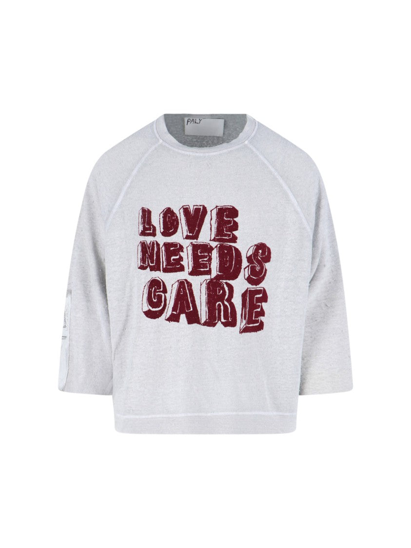 Paly "Love Needs Care" Sweater – White