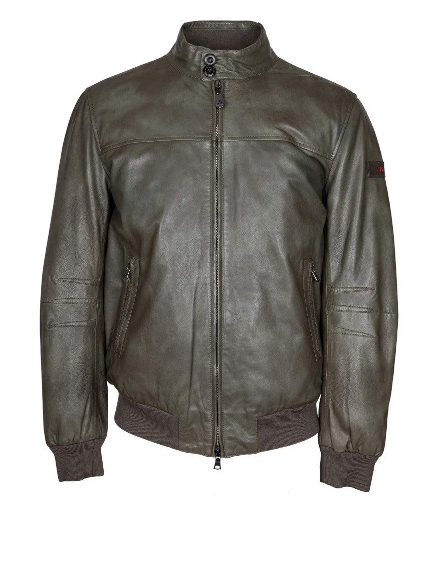 Peuterey Fiona Leather Jacket, Green