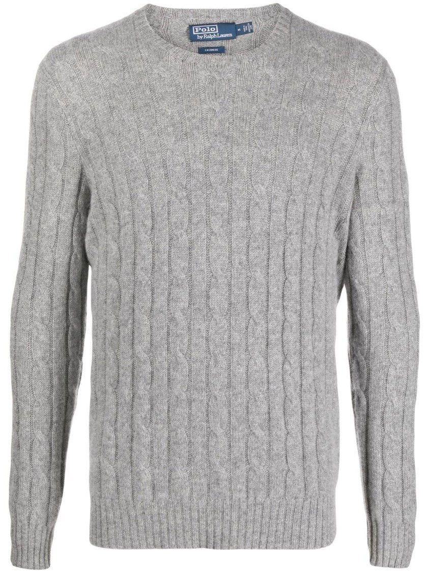 Polo Ralph Lauren Cable-Knit Cashmere Sweater With Ribbed Trims