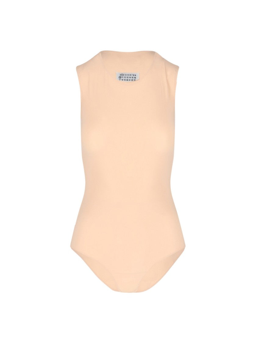 Maison Margiela Sleeveless Bodysuit With Round Neckline And Seamless Finish