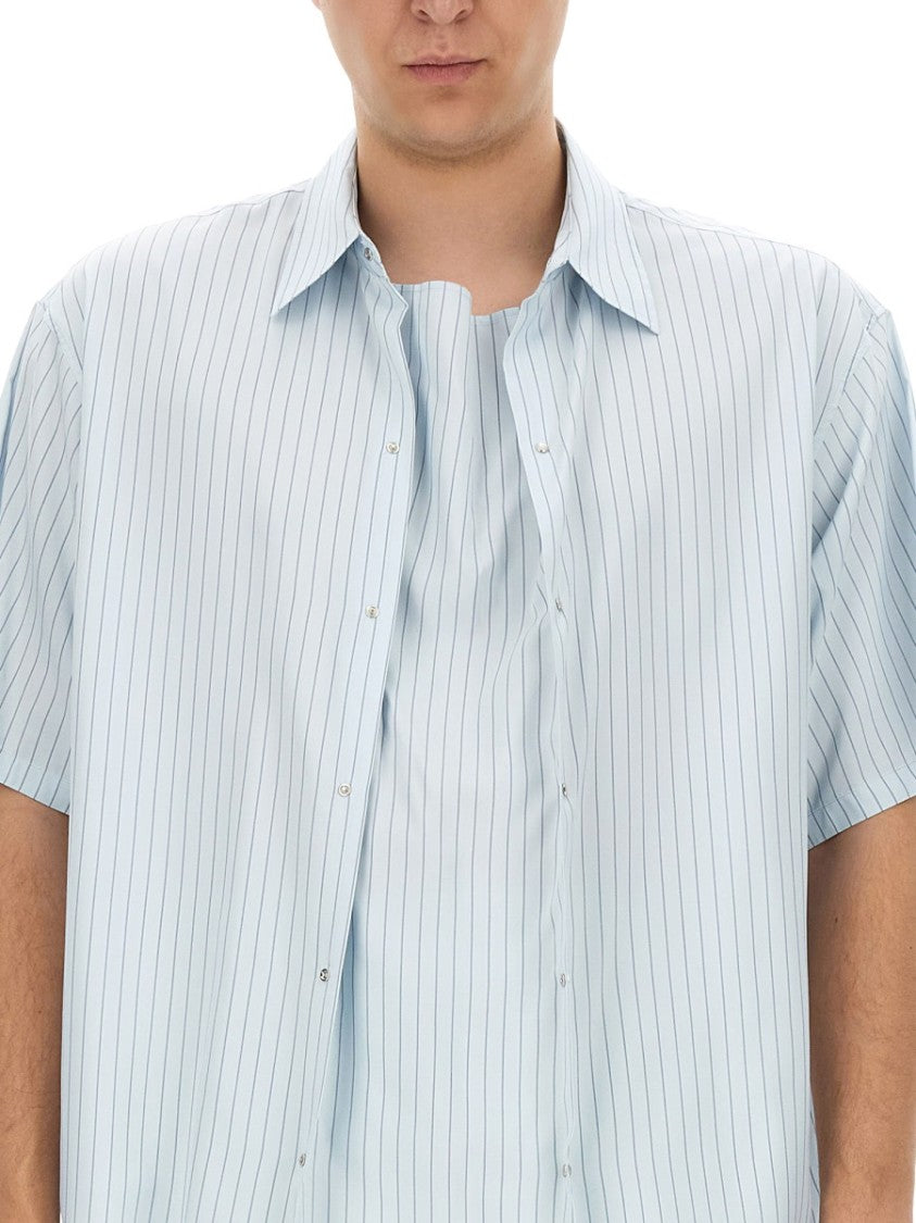 Lanvin Relaxed Fit Striped Shirt With Classic Collar