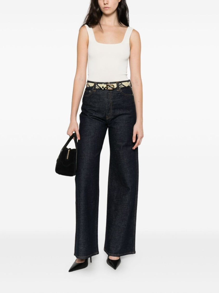 Khaite High-Waisted Wide Leg Jeans