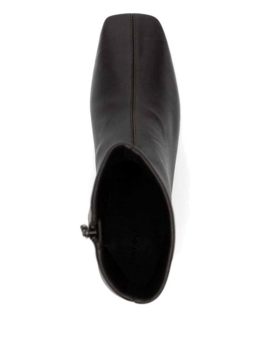 Tory Burch Smooth Leather Ankle Boots With Pointed Toe